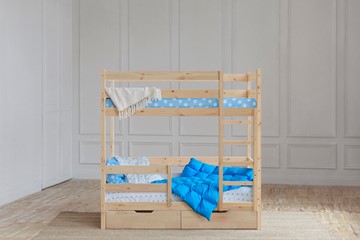 Детская кровать для мальчика без крыши с ящиками, без покраски в Элисте