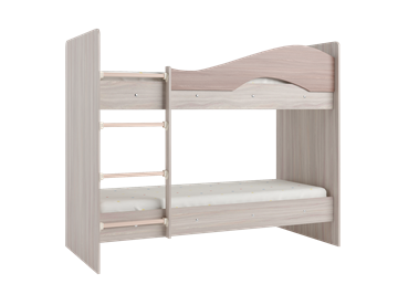 Двухэтажная кровать Мая с 2 ящиками на щитах, корпус Шимо светлый, фасад Шимо темный в Элисте - предосмотр 2