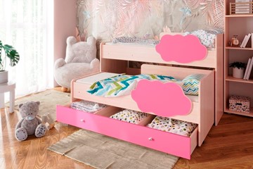 Двухэтажная детская кровать Соник 1.6 с ящиком, Розовый в Элисте