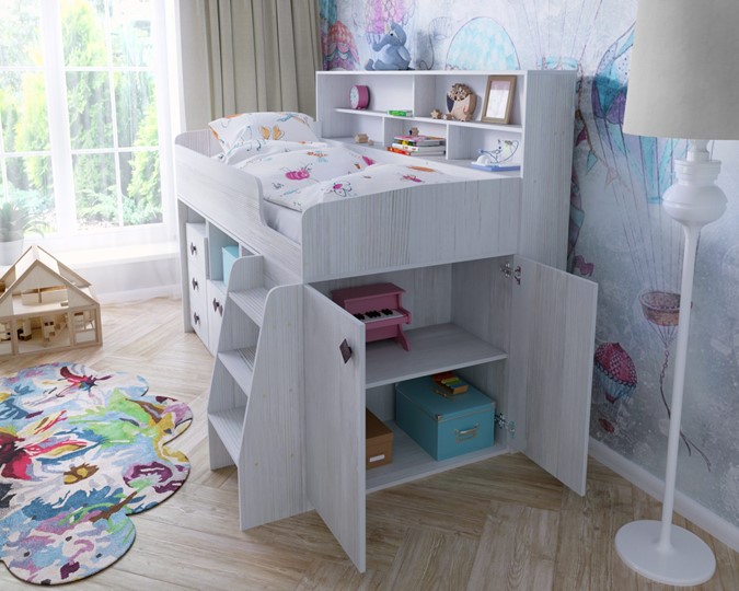 Кровать-чердак детская Малыш-5, цвет Винтерберг в Элисте - изображение 6
