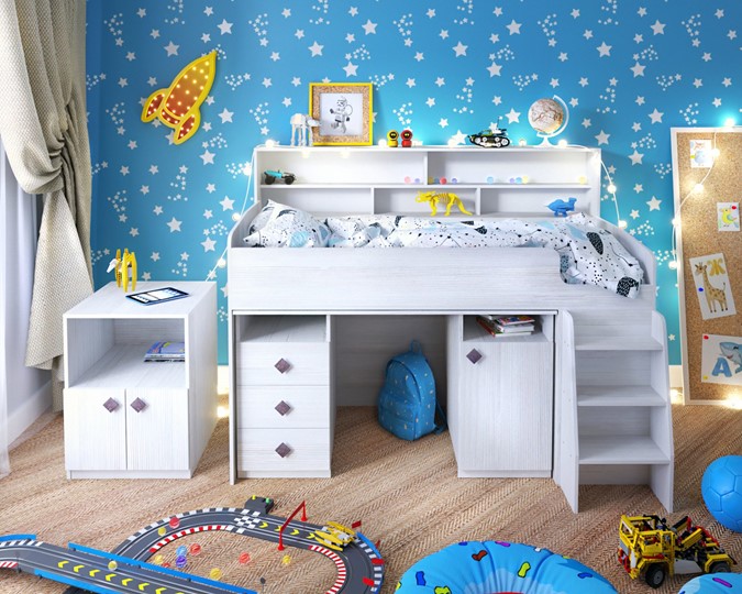 Кровать-чердак детская Малыш-5, цвет Винтерберг в Элисте - изображение 8