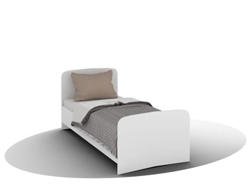 Кровать односпальная детская ВЕГА Кровать Кр-08 900 с плоским основанием (Белый древесный) в Элисте