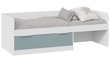 Кровать односпальная детская Марли Тип 1 (Белый/Серо-голубой) в Элисте