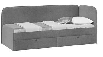 Кровать подростковая Молли тип 1 (90), Микровелюр Scandi Graphite 22 в Элисте