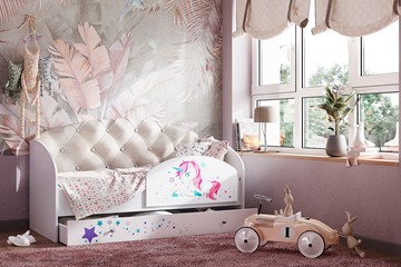 Детская кровать с бортиками Звездочка, Бежевый в Элисте