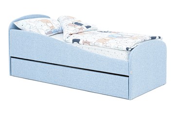 Детская кровать с ящиком Letmo небесный (рогожка) в Элисте