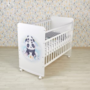 Детская кровать для мальчика Фея 702 Милые панды, белый в Элисте