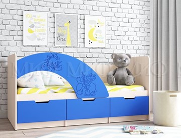 Детская кровать Юниор-3, синий матовый в Элисте