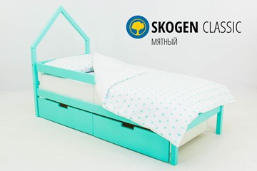 Детская кровать-домик мини Skogen мятная в Элисте