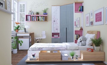 Детская комната для девочки Урбан Набор 3, розовый в Элисте