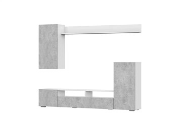 Набор мебели в гостиную МГС-4, белый/цемент светлый в Элисте
