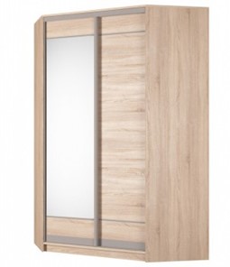 Угловой шкаф Аларти (YA-230х1400(602) (10) Вар. 2; двери D1+D2), с зеркалом в Элисте