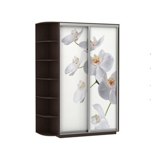 Шкаф Экспресс 1500x600x2200, со стеллажом, Орхидея белая/венге в Элисте