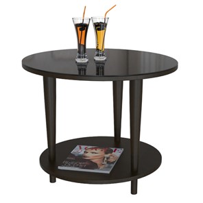 Журнальный столик Мебелик BeautyStyle - 10, венге/стекло черное в Элисте