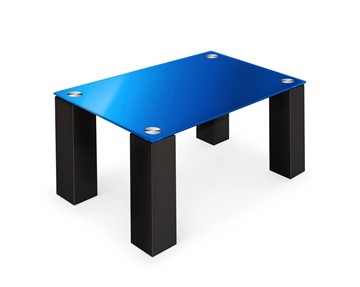 Стеклянный столик Колизей-8, черный/синее стекло в Элисте