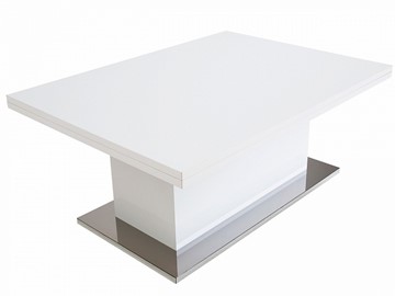 Складной стол-трансформер Slide GL, белый суперглянец в Элисте