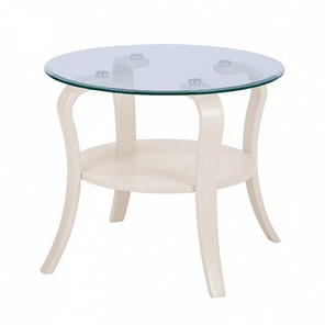 Стеклянный столик в гостиную Аннет с каркасом цвета Бежевый в Элисте