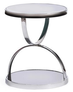 Журнальный столик GROTTO (mod. 9157) металл/дымчатое стекло, 42х42х50, хром в Элисте
