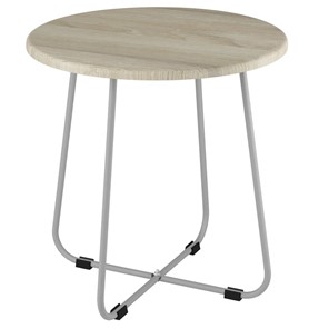 Круглый столик Мебелик BeautyStyle-14 (дуб сонома/металлик) в Элисте