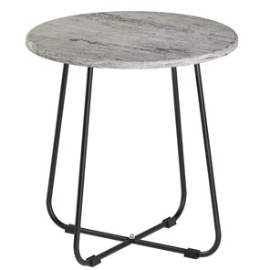 Круглый столик Мебелик BeautyStyle-14 (серый шпат/черный) в Элисте