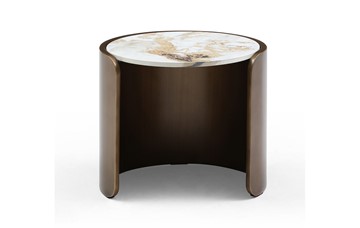 Стол круглый ET3095CI (D40) белая керамика /бронзовый в Элисте