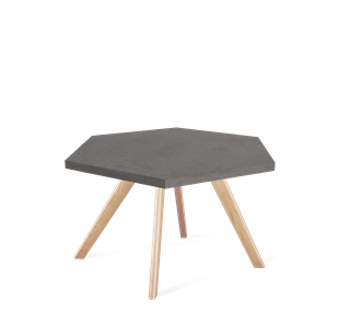 Журнальный столик SHT-S39 / SHT-ТT20 70 ЛДСП (бетон чикаго темно-серый/прозрачный лак) в Элисте