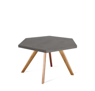 Журнальный столик SHT-S39 / SHT-ТT20 70 ЛДСП (бетон чикаго темно-серый/светлый орех) в Элисте