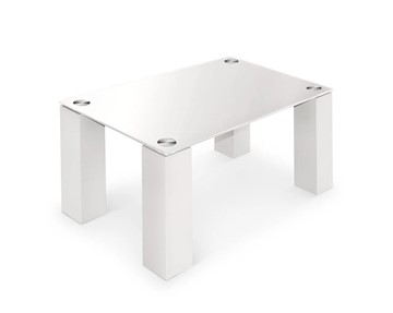 Журнальный столик Колизей-8, белый/белое стекло в Элисте