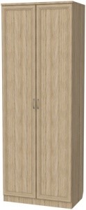 Шкаф 2-х створчатый 100 со штангой, цвет Дуб Сонома в Элисте - изображение