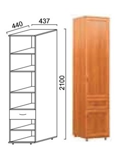 Шкаф 2-х дверный Версаль Александра-1, ПР-4, шимо светлый, МДФ с кожзамом в Элисте