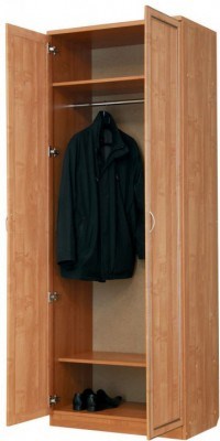 Шкаф 2-х створчатый 100 со штангой, цвет Дуб Сонома в Элисте - изображение 1