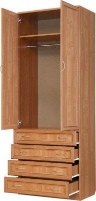 Распашной шкаф 103 со штангой, цвет Венге в Элисте - изображение 1