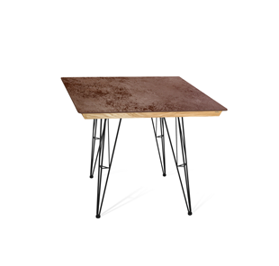 Керамический стол SHT-TU10 (4 шт.)/ТT8 60/60 (черный/прозрачный лак/коричневая сепия) в Элисте