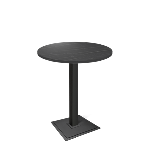 Барный стол SHT-TU5-BS1/H110 / SHT-TT 80 ЛДСП (камень пьетра гриджио черный/черный) в Элисте