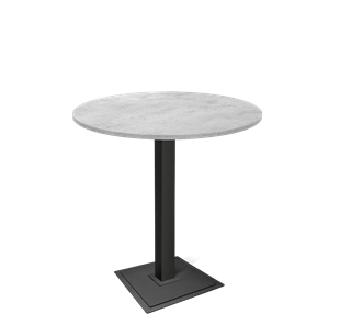 Стол обеденный круглый SHT-TU5-BS1/H110 / SHT-TT 90 ЛДСП (бетон чикаго светло-серый/черный) в Элисте