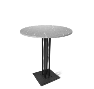 Барный стол SHT-TU6-BS1/H110 / SHT-TT 90 МДФ (серый мрамор/черный) в Элисте