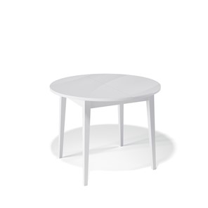 Круглый обеденный стол Kenner 1000M (Белый/Стекло белое сатин) в Элисте