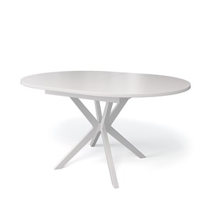Кухонный овальный стол Kenner B1300 (Белый/Стекло белое сатин) в Элисте