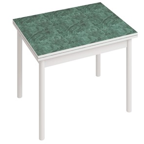 Кухонный обеденный стол СТ22, Белый/Зеленый мрамор в Элисте