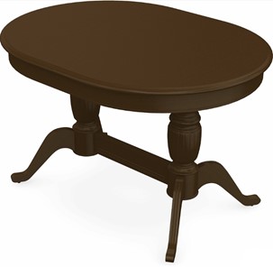Кухонный стол раздвижной Леонардо-2 исп. Овал, тон 4 (Морилка/Эмаль) в Элисте