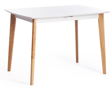 Маленький стол Claire, дерево гевея/МДФ, 110+30x75x75 Белый/натуральный арт.15111 в Элисте