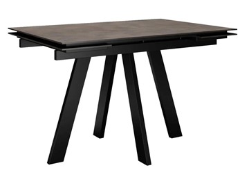 Обеденный раздвижной стол DikLine DM120 Хромикс бронза / опоры черные в Элисте