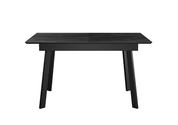 Керамический кухонный стол DikLine SKH125 Керамика Черный мрамор/подстолье черное/опоры черные (2 уп.) в Элисте