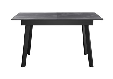 Кухонный раздвижной стол DikLine SKH125 Керамика Серый мрамор/подстолье черное/опоры черные (2 уп.) в Элисте