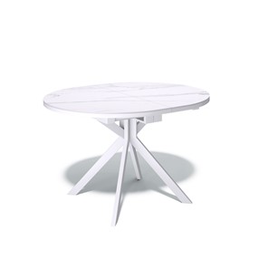 Овальный обеденный стол DO1100 (белый/керамика мрамор белый) в Элисте