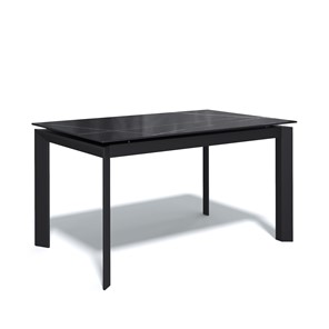 Кухонный стол раскладной DT1400 (черный/стекло камень черный сатин) в Элисте