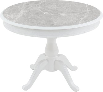 Кухонный овальный стол Фабрицио-1 Glass, Круг 1000, фотопечать (Мрамор 5) в Элисте