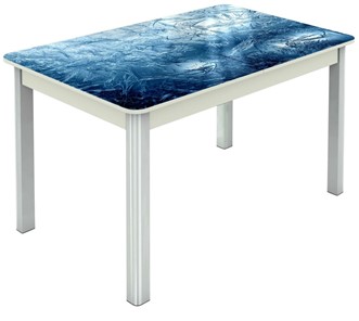 Кухонный стол раздвижной Гамбург Мини, ноги метал. крашеные №23 (Exclusive h157/белый) в Элисте