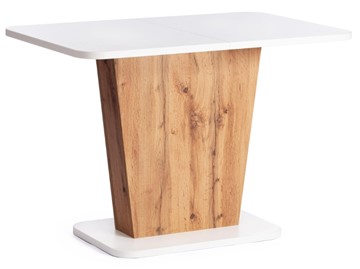 Кухонный стол раскладной GENT ЛДСП, 110-145x68,6x75,5 Дуб вотан/Белый арт.19130 в Элисте