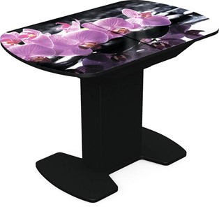 Кухонный стол раздвижной Корсика исп. 1 Фотопечать (Цветы №30) 1100(1415)*700 в Элисте